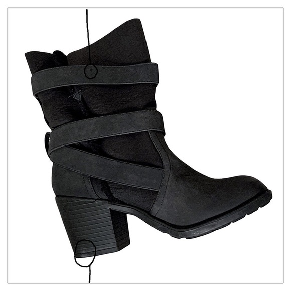 NEW Report Black Yurick Fold Down Vegan Booties - Picture 7 of 8